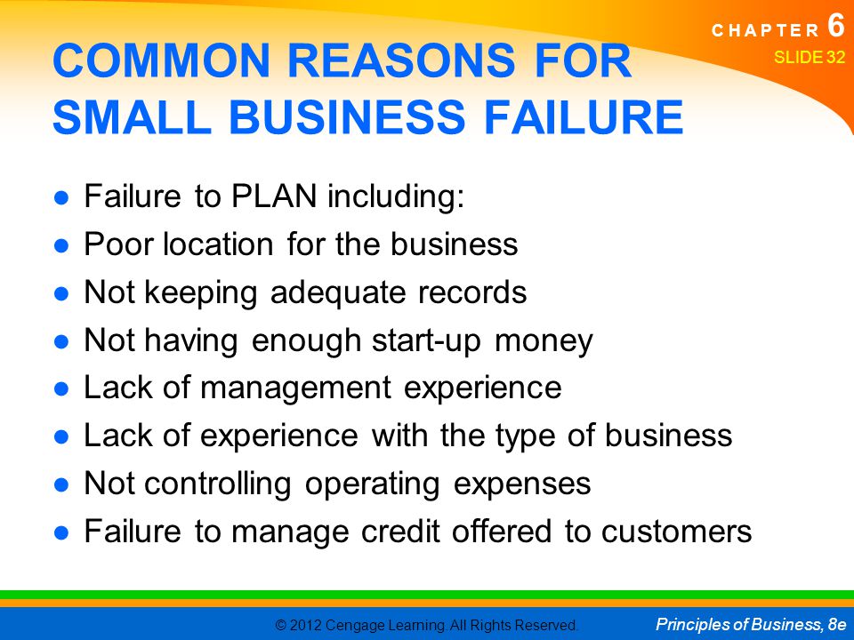Ten Common Causes of Business Failure